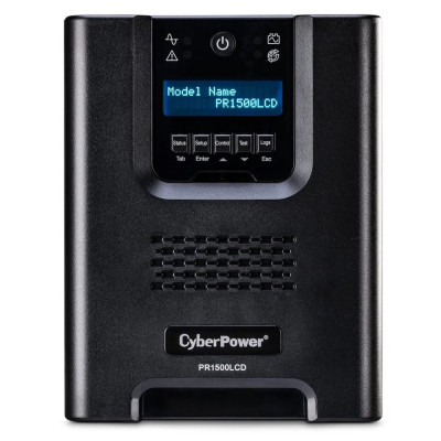 CyberPower PR1500LCD Mini-Tower UPS, UL Rated, Multi-function extendable LCD panel, 8× NEMA 5-15R